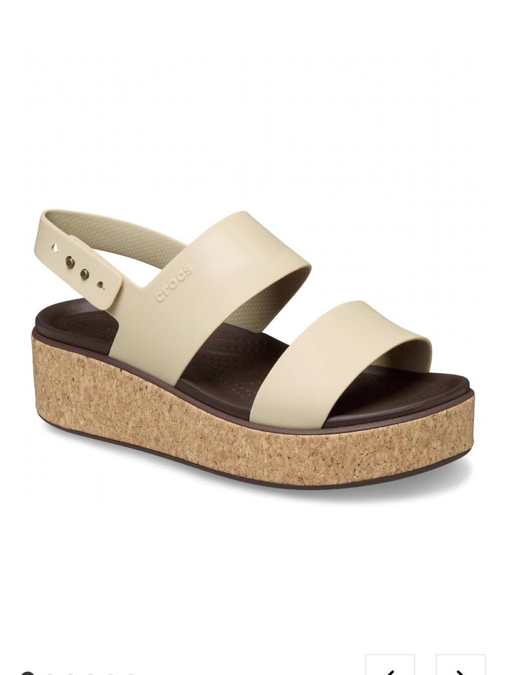CROCS BROOKLYN CORK LOW WEDGE SANDAL Sz 9